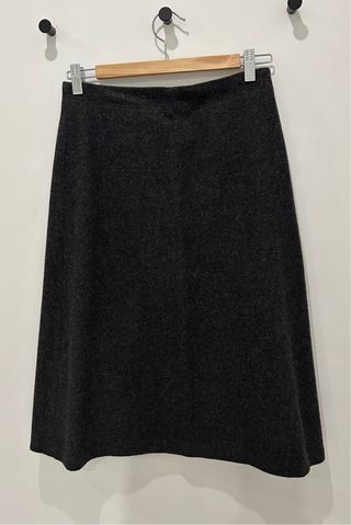 Falda Zara Lana Gris Talla 36