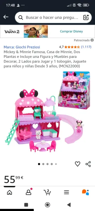 Casa tobogán Minnie Mouse
