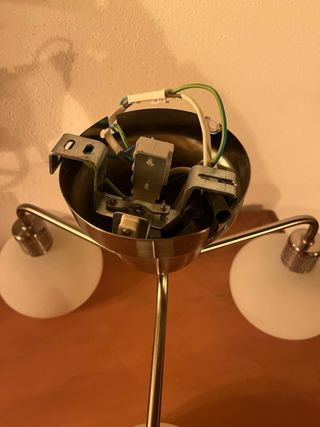 Lámpara moderna 3 esferas cristal