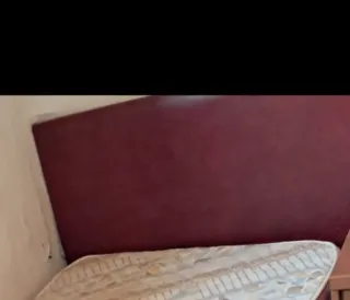 Cabecero de cama vintage piel rojo