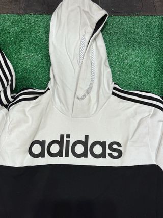 Sudadera Adidas Blanca y Negra