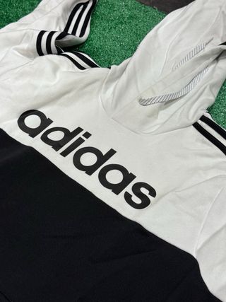 Sudadera Adidas Blanca y Negra