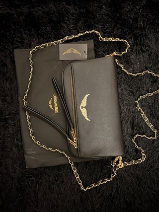 Bolsa Zadig & Voltaire preta com detalhes dourados