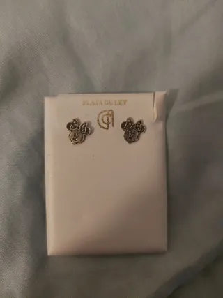 Pendientes Minnie Disney Plata