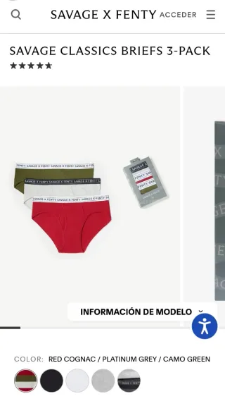 Savage X Fenty Calzoncillos Pack3 M