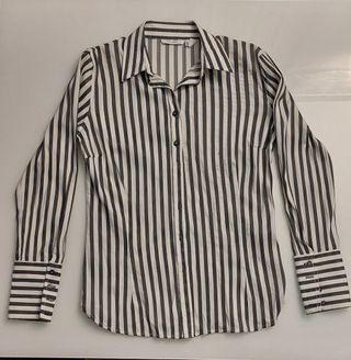 Camisa Zara Rayas Verticales negras y blancas