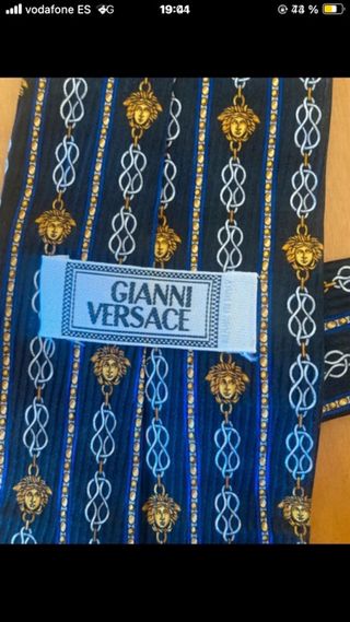 Corbata Versace negra y Dorada