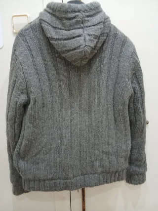Chaquetón lana gris talla 52 L