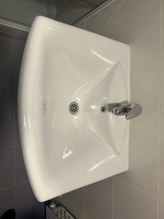 Lavabo de pie porcelana blanco