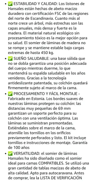 Somier de láminas enrollable alta calidad