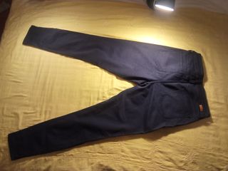 Pantalones Massimo Dutti Mujer Azules Algodón