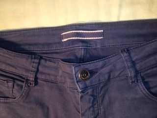 Pantalones Massimo Dutti Mujer Azules Algodón