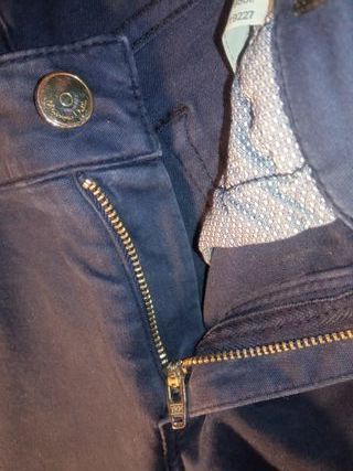 Pantalones Massimo Dutti Mujer Azules Algodón