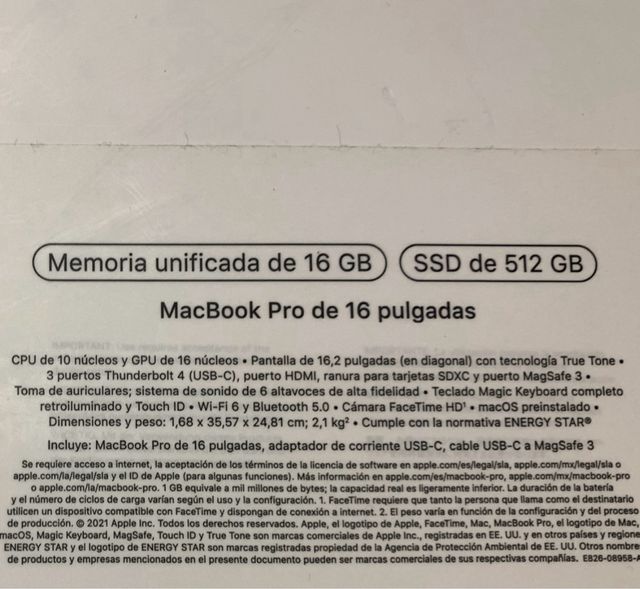 MacBook Pro M1 16 pulgadas Gris Espacial + Extras.