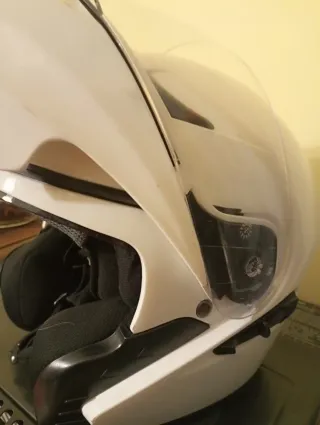 Casco Moto KUM Integral Modular Blanco