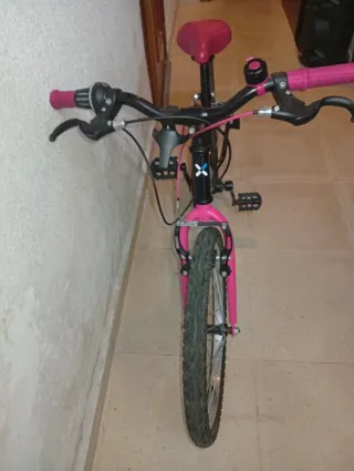 Bicicleta Infantil Niña Rosa y Negra