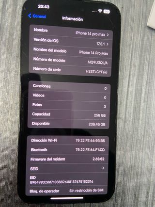 iPhone 14 Pro Max 256GB negro