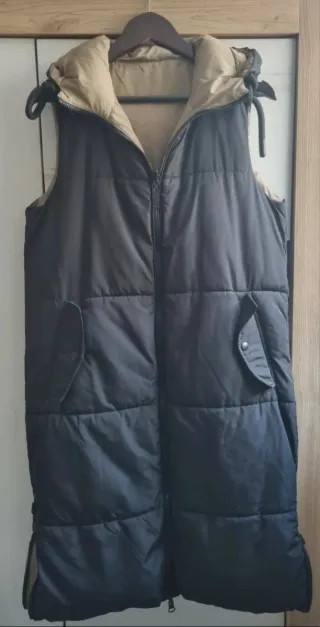 Chaleco reversible Zara negro multicolor