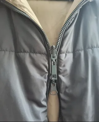 Chaleco reversible Zara negro multicolor