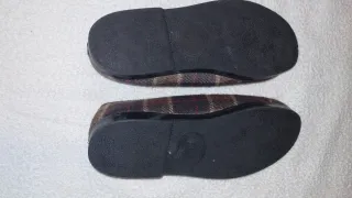 Lote 2 zapatillas de casa a cuadros