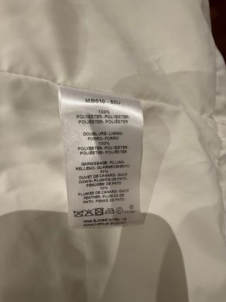 Plumífero Caroll blanco con capucha