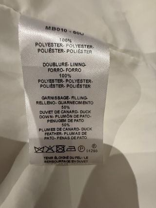 Plumífero Caroll blanco con capucha