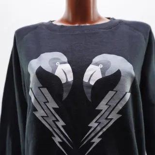 Sudadera Diesel Negra Flamencos Rayo