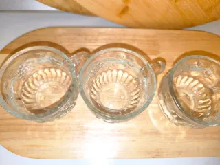 3 Tazas Vintage Jeannette Glass "Fruit" (Años 50)