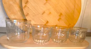 3 Tazas Vintage Jeannette Glass "Fruit" (Años 50)