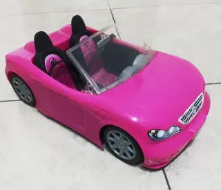 Coche Barbie Descapotable Rosa