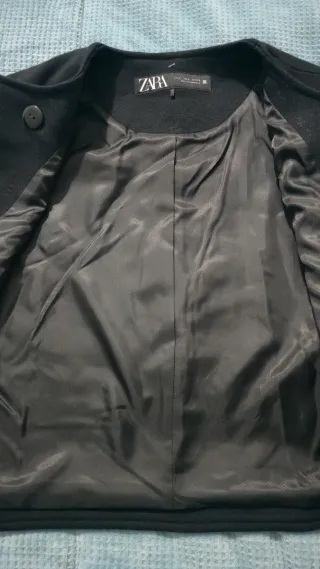 Blazer Zara Negro Talla S, Doble fila de Botones