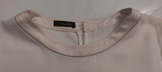 Top blanco manga larga fluido