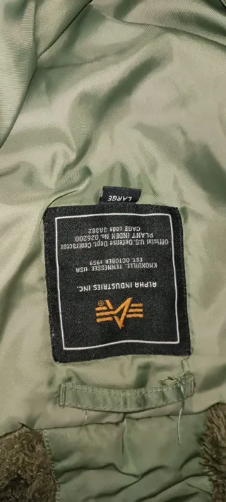 Alpha Industries N2B Chaqueta Verde Militar