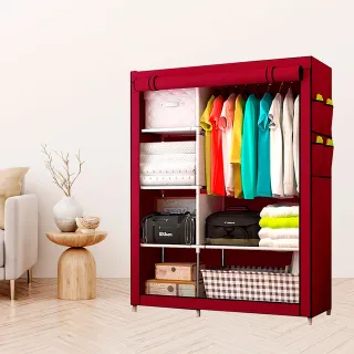 Armario Vestidor Granate Tela 170x105 Cm NUEVO