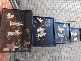 Mesas nido vintage decoradas