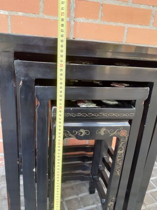 Mesas nido vintage decoradas