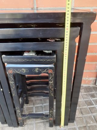 Mesas nido vintage decoradas