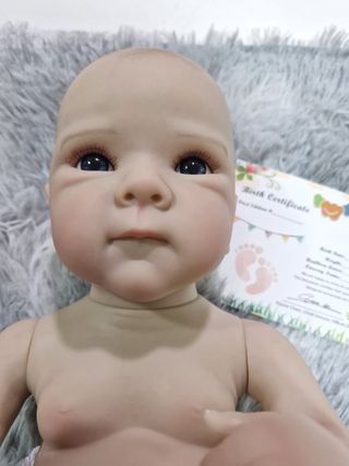 Muñeca bebé realista vinilo rosa