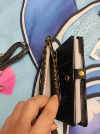 Funda cartera Galaxy Z Fold 6 Negra con Correa