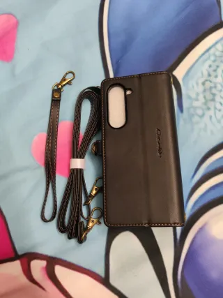 Funda cartera Galaxy Z Fold 6 Negra con Correa