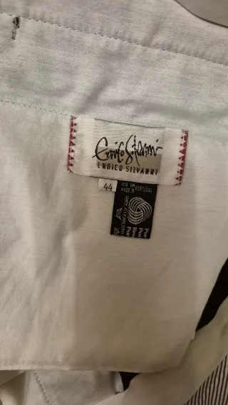 Traje cruzado italiano caballero negro de lana