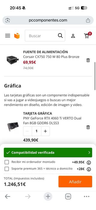 PC Gaming / Trabajo i5-13400F + RTX 4060 + Montado