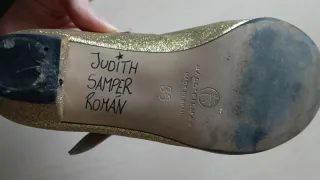 Zapatos de baile latino dorados niña Talla 36