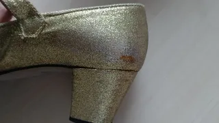 Zapatos de baile latino dorados niña Talla 36