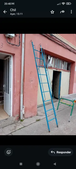 Escalera de hierro azul 3 metros 43 de ancho