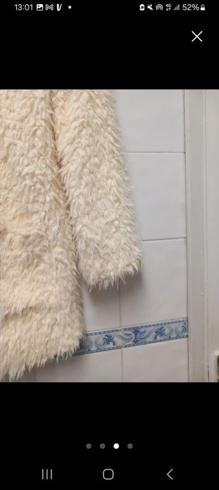 Abrigo pelo blanco talla única