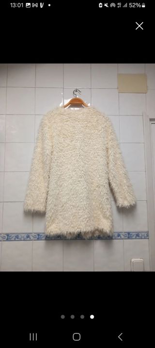 Abrigo pelo blanco talla única