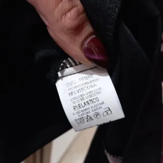 Vestito Elegante Nero e Bordeaux Taglia XXL