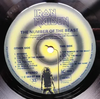 LP 1982 🇪🇺 IRON MAIDEN - THE NUMBER OF THE BEAST