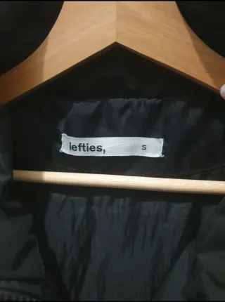 Chaquetón largo Lefties negro talla S